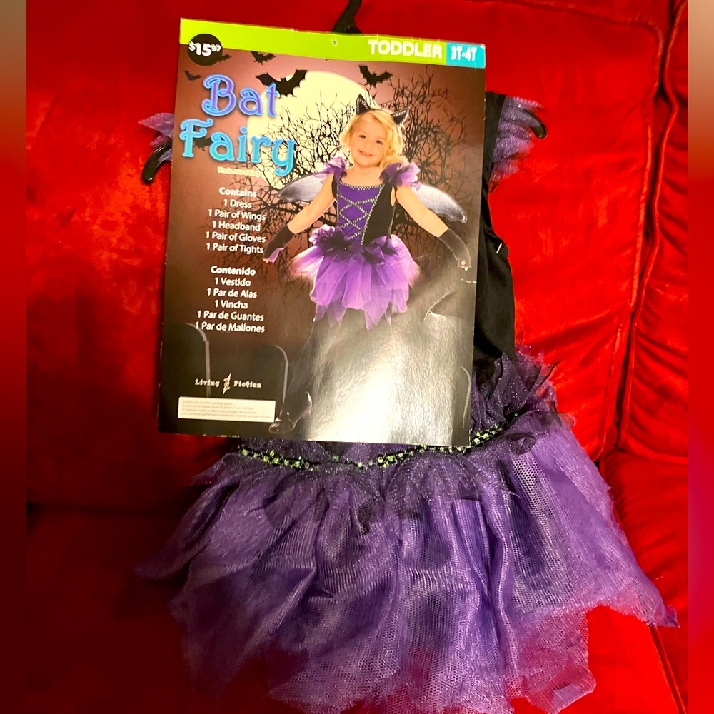 Toddler Girl Bat Fairy Costume size 3T